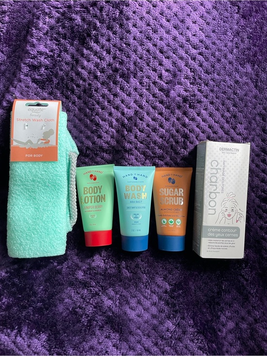 Hand & Hand Other - Hand & Hand Body Wash,Lotion, Sugar Scrub,Eye Cream, Stretch Wash Cloth NEW